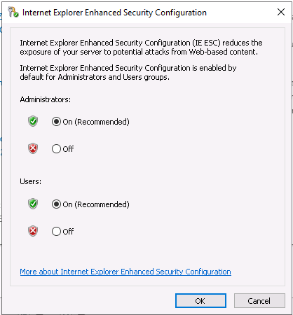 How to turn-off enhanced IE Security configuration in Windows AWS EC2 instance