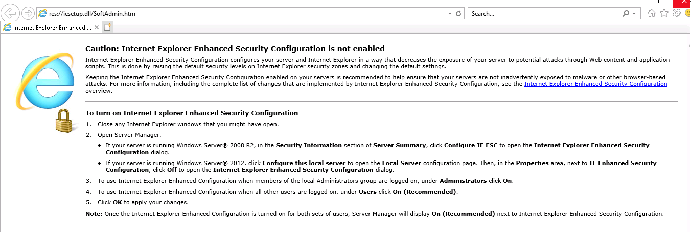 How to turn-off enhanced IE Security configuration in Windows AWS EC2 instance
